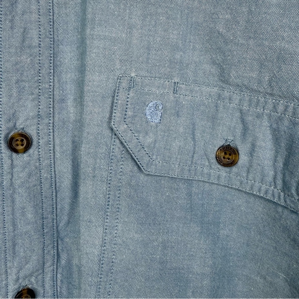 Carhartt Men’s Chambray Work Shirt – 2XL Relaxed Fit - Picture 2 of 5